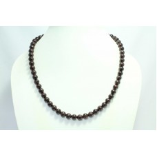 Beautiful Single Line Natural Garnet Round Beads Stones NECKLACE 20 inch B41